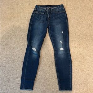 Women's Blue Distressed Jeans